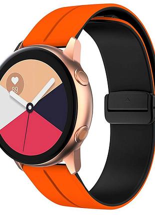 Силіконовий ремінець classy для smart watch 20mm orange / black