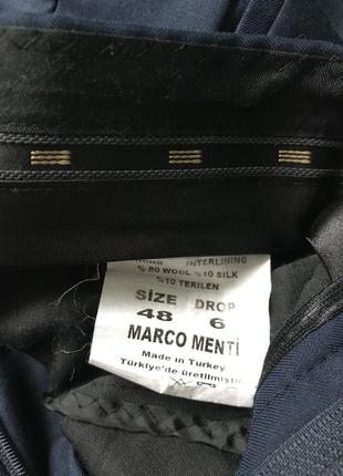 Крутой костюм пиджак брюки зауженные marco menti размер m{48}
