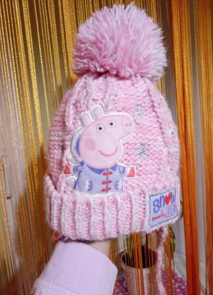 Шапка зимова для дівчинки шапка зимняя для девочки 1-2 года