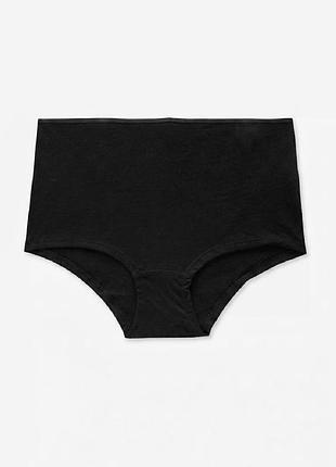Трусы-хипстеры женские с высокой посадкой черные xs