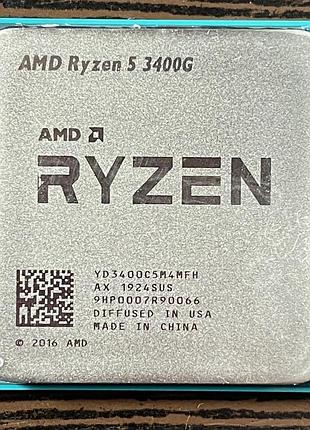 Процесор amd ryzen 5 3400g 4 ядра 8 потоків am4 до 4.2 ггц radeon vega 11 б/в