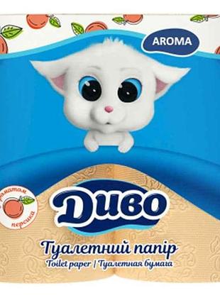 Туалетная бумага 4шт 2слой арома на гильге персиковый soft тм дыбльнее