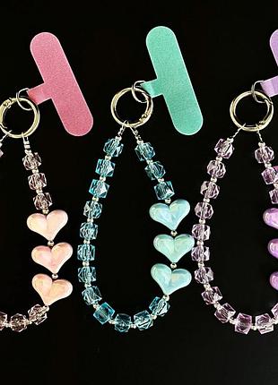 Ремінець-браслет crystal lanyard love для телефону (3) purple 62855