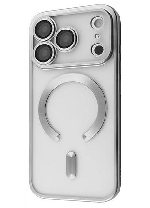 Чохол metal matte case with magnetic ring iphone 17 pro (white titanium) 65178