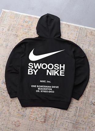 Худи черный nike-swoosh осень