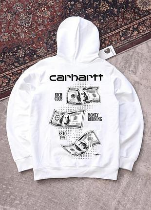 Худи (белый) carhartt-money осень