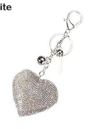 Брелок swarovski color heart white 791424
