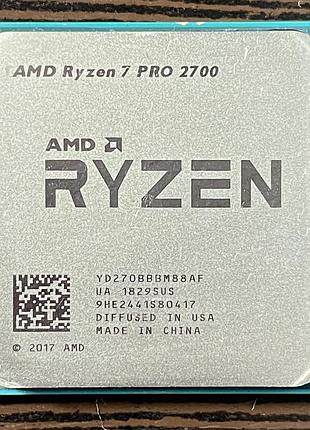 Процессор amd ryzen 7 pro 2700 8 ядер 16 потоков am4 до 4.1 ггц 65 вт б/у
