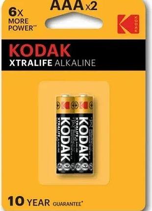 Батарейки kodak xtralife alkaline lr03 aaa 1.5v блістер по 2 шт (ціна за 1 шт) 33707