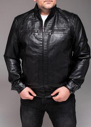 Куртка мужская кожаная осенняя весенняя батальная 6xl