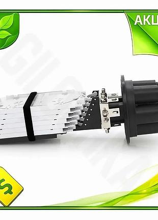 Муфта оптическая merlion ml-op-f106m-96c герметичная 6 вводов до 4 кассет до 96 сварок соединитель оптов ve-33