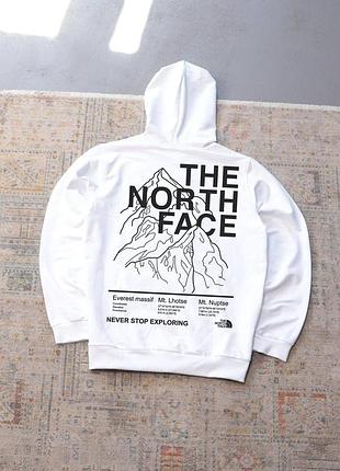 Худи белый tnf-mountains осень