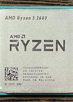 Процесор amd ryzen 5 2600 6 ядер 12 потоків am4 до 3.9 ггц 65 вт б/в