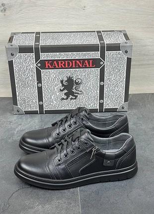 Мужские кожаные полуботинки kardinal топ качества