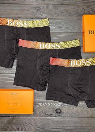 Мужские брендовые трусы в подарочной упаковке, 3 шт н.воss (7162) м