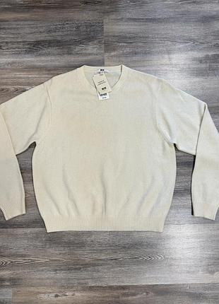Шерстяной свитер джемпер uniqlo premium lambswool