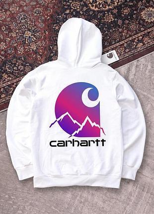 Худи (белый) carhartt-ризнокольоновое осень