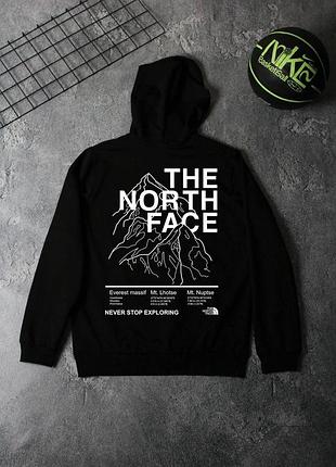 Худи черный tnf- mountains осень