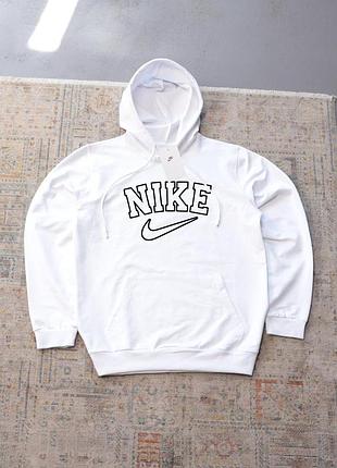 Худи белый nike-контур осень
