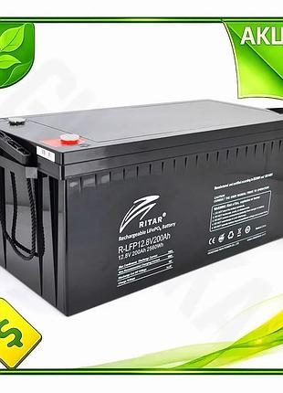 Ve акумуляторна батарея ritar lifepo4 new version 12,8v 200ah з bluetooth для сонячної енергетики літі n6w_ver
