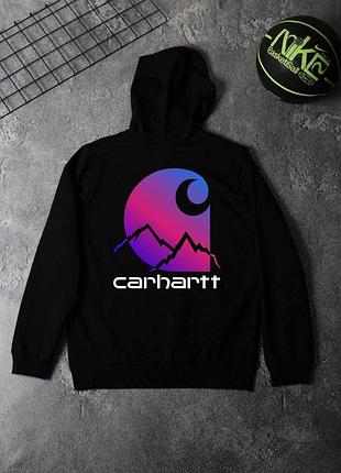 Худи черный carhartt-ризнокольоровый осень
