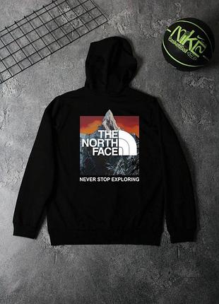 Худі чорний tnf-orange mountains осінь