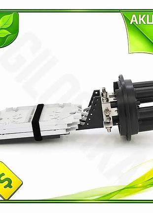 Муфта оптическая merlion ml-op-f106h-144c герметичная 5 вводов до 6 кассет до 144 сварок для подключения ve-33