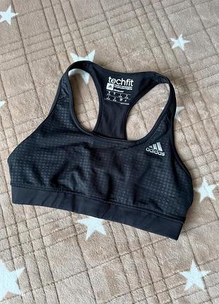 Спортивний топ adidas techfit climacool топік для тренувань фітнесу спорту топ бра для бігу йоги adidas спортивна жіноча майка топ