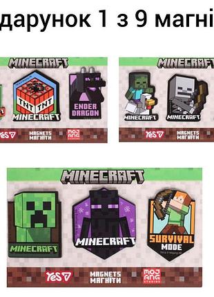 1 из 9 магнитов minecraft магнит майнкрафт 1з9 yes minecraft creeper