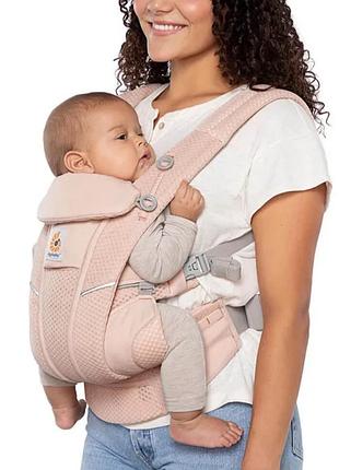 Рюкзак-переноска ergobaby omni breeze baby carrier pearl pink quartz від народження