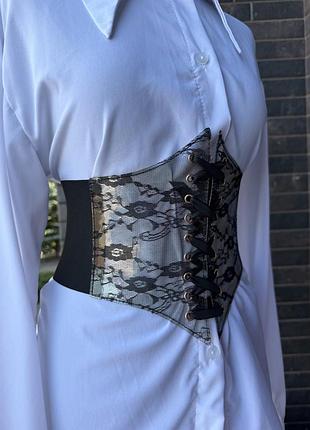 Еластичний мереживний ремінь-корсет під сукню та сорочку 👚👗