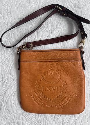 Lauren ralph lauren жіноча шкіряна крос-боді сумка ральф лорен