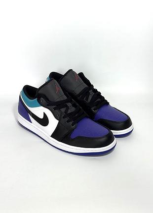 Оригінал спортивні чоловічі кросівки air jordan 1 low multi 553558-154 оригинал джордан повсякденні літо осінь демісезон стильні кеди кольорові 45.5