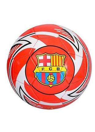 Мяч футбольний розмір 5 пвх вага 320г червоно-білий ev 3289 fcbarcelona тм metr