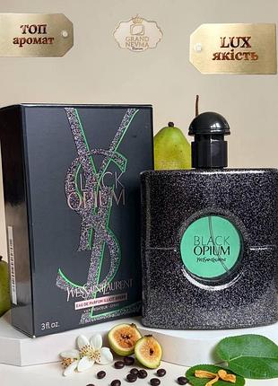 Женский парфюм yves saint laurent black opium illicit green (ив сен-лоран блэк опиум ильисит грин) 90 мл кофейные, свежие