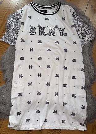 Гарна стильна оригінальна нічна сорочка з принтом р.m dkny