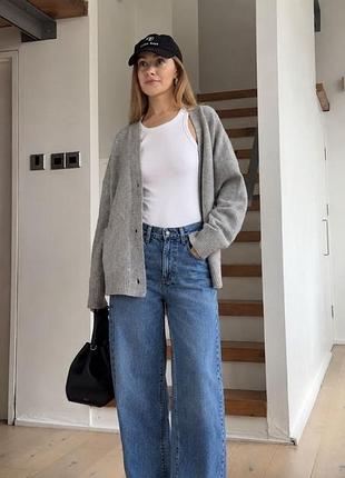 Широкие джинсы zara wide-leg / baggy, размер xs-s