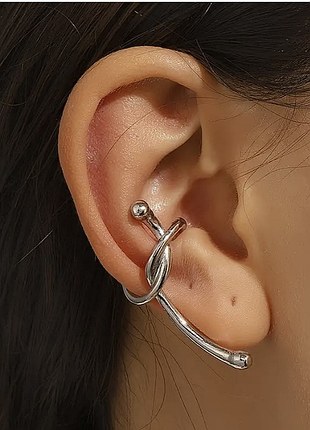 Сережки кафи на вухо без проколювання