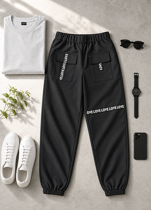 Удобные штаны карго 👖 shein 💥 джоггеры для мальчика ⚡ 8-9 лет 128-134 см