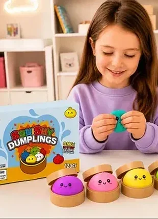 Сквіш-дамплінг антистрес бао булочка пельмень bun squishy dumpling, м’яка іграшка 8.5 см