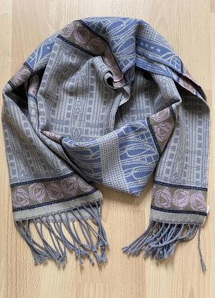 Шерстяной шарф past times в стиле макинтош роза, 100% pure new wool, шотландия