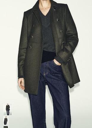Тренч шерсть zara wool coat зара пальто вовняне куртка верхній одяг