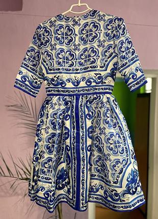 Шелковое платье dolce &amp; gabbana maiolica (100% оригинал, silk, it 40)