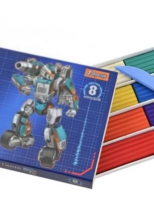 Пластилин yes "steel forse", 8 цветов, 160г, 540518