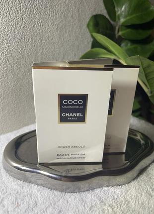 Оригінальний пробнік аромату coco mademoiselle crush absolu chanel, 1,5мл