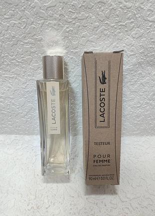 Тестер женской парфюмированной воды lacoste pour femme объемом 90 мл.
