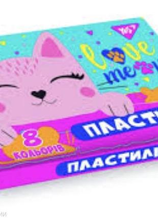 Пластилин yes "cats", 8 цветов, 160г, 540567