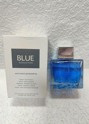 Тестер мужской туалетной воды blue seduction от бренда antonio banderas объемом 100 мл