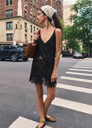 Оригинальный удлиненный топ из вискозы с кружевом из новой коллекции zara woman ♀️ new original.