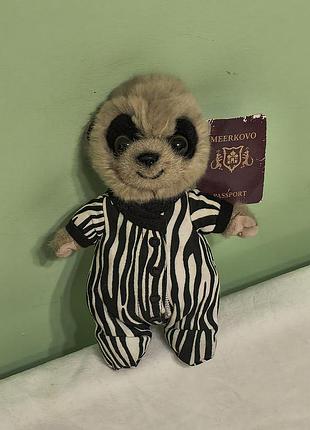 Meercovo official product -safari oleg - м'яка плюшева колекційна іграшка - сурікат олег - 18 см
